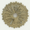2-1/2in Diameter Flat Pointed Petal Bobesche with 1/8ips Slip - Unfinished Brass