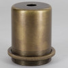 Edison brass threaded cup with 2in Diameter Ring and 1/8ips slip through hole - Antique Brass.