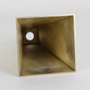 Unfinished Cast Brass Square Cup/Shade