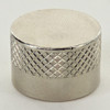 1/8ips Female Threaded - 3/4in x 1/2in Diamond Knurled Cylinder Cap - Polished Nickel