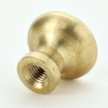 1/4-27 UNS - Mushroom Knob Finial - Unfinished Brass