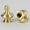 1/8ips - 7/8in x 1-1/8in Pyramid Finial - Unfinished Brass