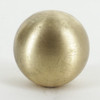 8/32 UNC Female Threaded Tapped Blind Hole - 1in. Diameter Solid Brass Ball - Unfinished Brass.