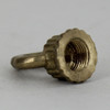 1/8ips - Female Threaded - Cast Brass Small Decorative Loop - Unfinished Brass