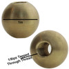 1in. Diameter Solid Brass Ball with 1/8ips. (3/8in.) Female Tapped All the Way Through Hole