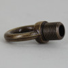 1/8ips. - Male Threaded - Brass Loop with Wire Way - Antique Brass Finish