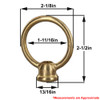 1/4ips. - Female Threaded - Brass Colonial Loop with Wire Way - Unfinished Brass