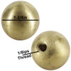 1-3/4in. Diameter Solid Brass Ball with 1/8ips. Female Tapped Blind Hole