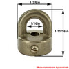 1/8ips - Female Threaded - Brass Loop with Wire Way and 8/32 Round Slotted Locking Set Screw - Unfinished Brass