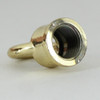 1/8ips. - Female Threaded - Zinc Die-Cast Baby Loop with Wire Way - Brass Plated Finish