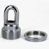 1/4ips - Female Threaded - Screw Collar Loop with Ring and Wire Way - Chrome Plated Finish