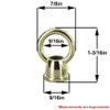 1/8IPS - Zinc Die-Cast Loop with Wire Way - Brass Plated