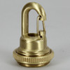 1/4ips - Female Threaded - Snap Hook Quick Collar Loop - Polished Brass Finish