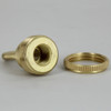 1/4ips - Female Threaded - Snap Hook Quick Collar Loop - Polished Brass Finish