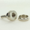 3/8ips - Heavy Duty Quick Collar Loop with Ring - Polished Nickel