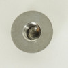 1/8ips Female Threaded Tapped Blind Hole. - 1in. Diameter Solid Brass Half Ball - Polished Nickel Finish