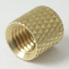 1/4-27 X 1/4-27 FEMALE Threaded Unfinished Brass Knurled Coupling