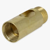 3/8ips - 3/4in W X 1-13/16in H Coupling with Wire Exit - Unfinished Brass
