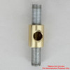 5/8 in. W x 7/8 in. H - 1/8IPS Female Threaded Neck with Side Wire Outlet - Unfinished Brass