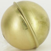 2-5/16in. Diameter Ball - Seamed - 1/4-27UNF Slip Through Center Hole - Unfinished Brass