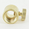 1/4-27 Slip Through  X 1/8ips. Thread Unfinished Brass Coupling with Screw