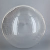 12in Diameter Clear Prismatic Acrylic Neckless Egg Shaped Ball with 5-1/4in Diameter Hole