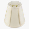 7in. Egg Shell Stretch Shantung Bell Uno Thread Bridge Lamp Shade with Vertical Piping. Has 4-1/2in. Top and 8in. Bottom.