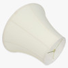 13-1/2in. Egg Shell Stretch Shantung Bell Lamp Shade with Vertical Piping