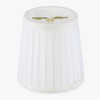 4in. Pleated Candelabra Bulb Clip On Lamp Shade - White