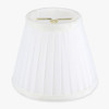 3in. White Pleated Candelabra Bulb Clip On Lamp Shade