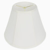 12in Empire Stretch Shantung Lamp Shade with Vertical Piping - Off White