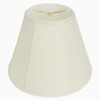 12in Empire Stretch Shantung Lamp Shade with Vertical Piping - Egg Shell
