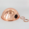 6-5/8IN. DIAMETER Copper PLATED PARABOLIC SHADE WITH 1-1/2IN HOLE AND UNO SOCKET THREADED RINGS