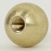1/4-27 UNS Female Threaded - 5/8in Diameter Brass Ball - Unfinished Brass. Tapped Blind Hole. Fits a Harp!