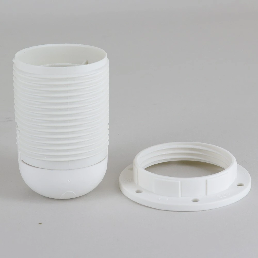 E-26 Black Fully Threaded Skirt Thermoplastic Lamp Socket Includes ...