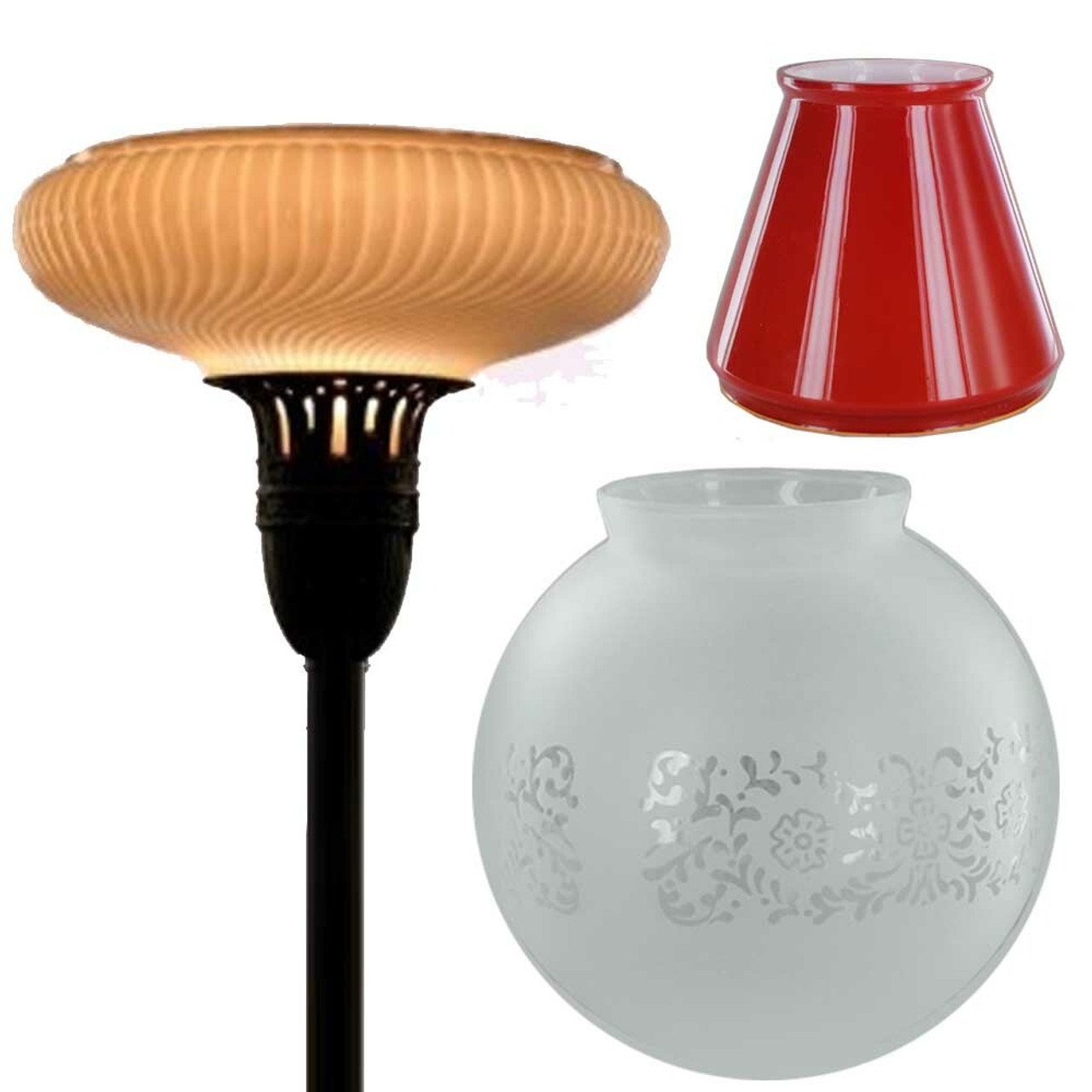 reproduction glass lamp shades