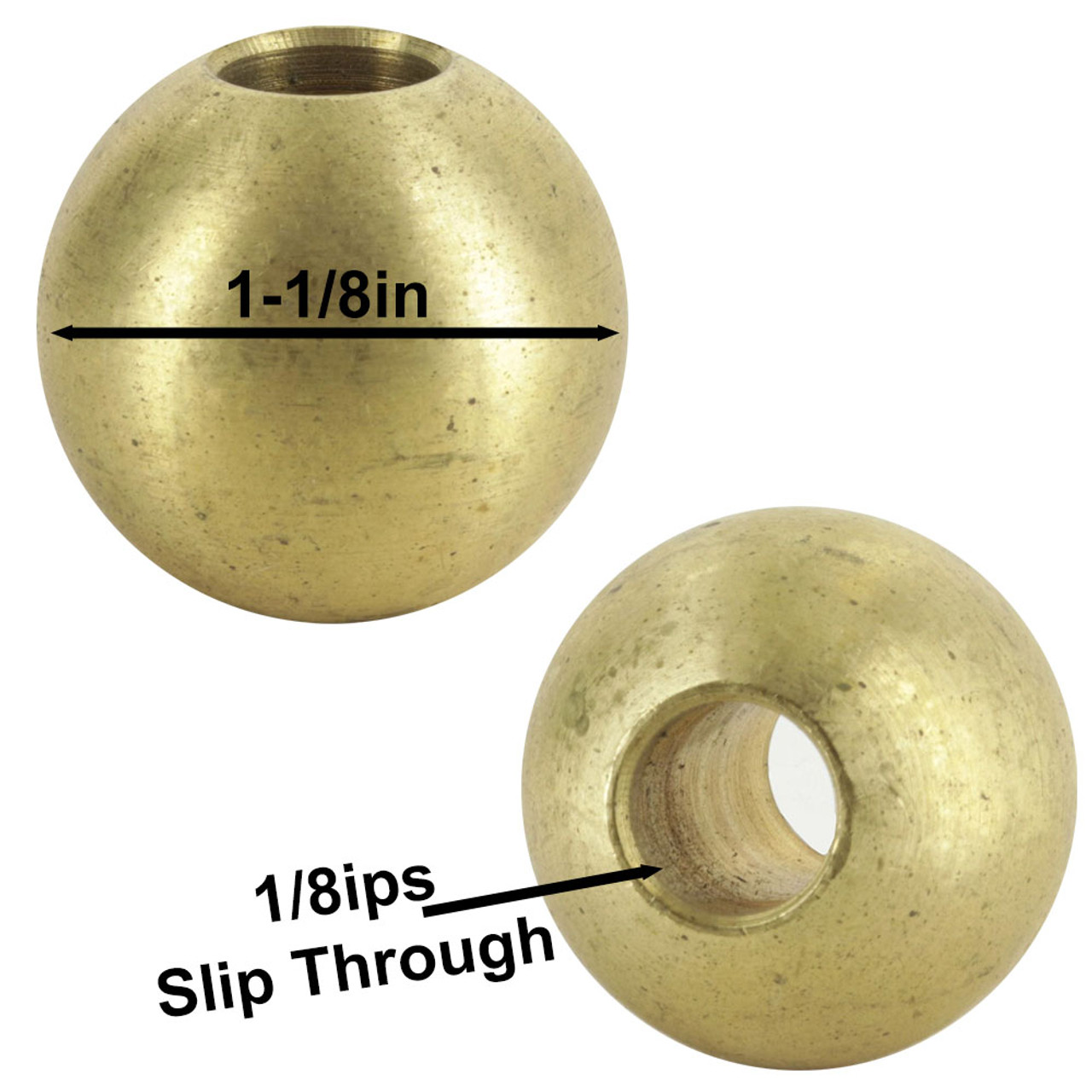 2-1/4in Diameter Steel Cone Cup with 1/8ips Slip Through Center Hole -  Antique Brass Finish