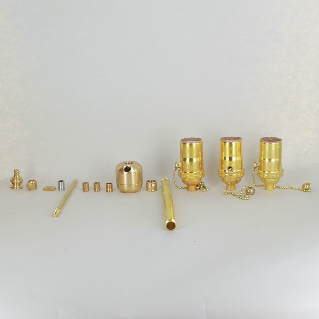 Flat Polished Brass Unlacquered Sockets and Switches from Socket Store