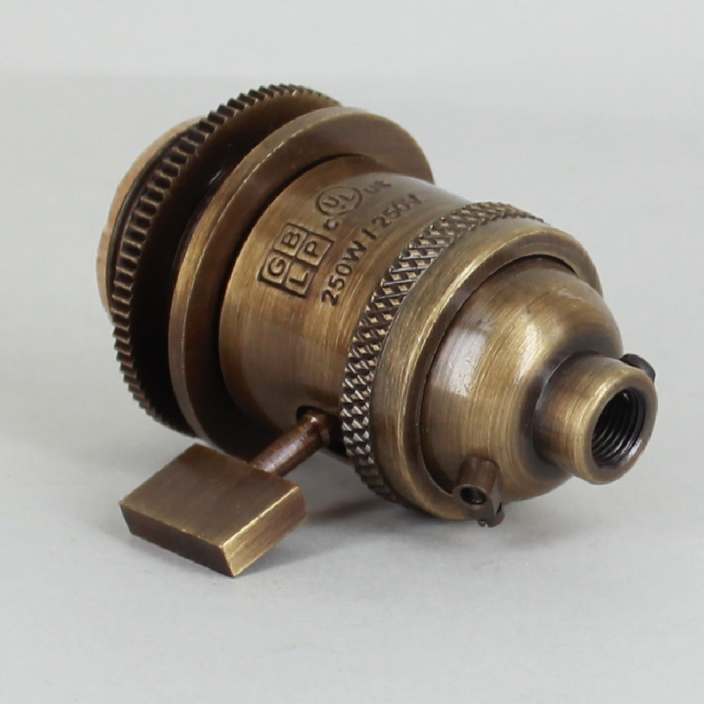 Antique Brass Uno Threaded Single Turn Square Key Socket Includes