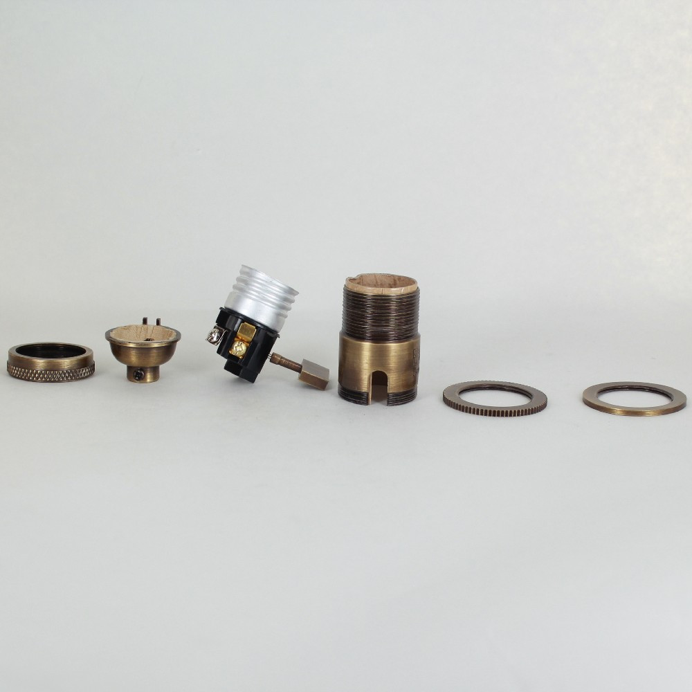 Lamp Making Hardware Socket Separate Uno Threaded Shade Holder - 4" Fitter, Stamped Brass, For Lamp Making (Socket Sold Separately) Lampshades With Uno Fitter - Foto 7