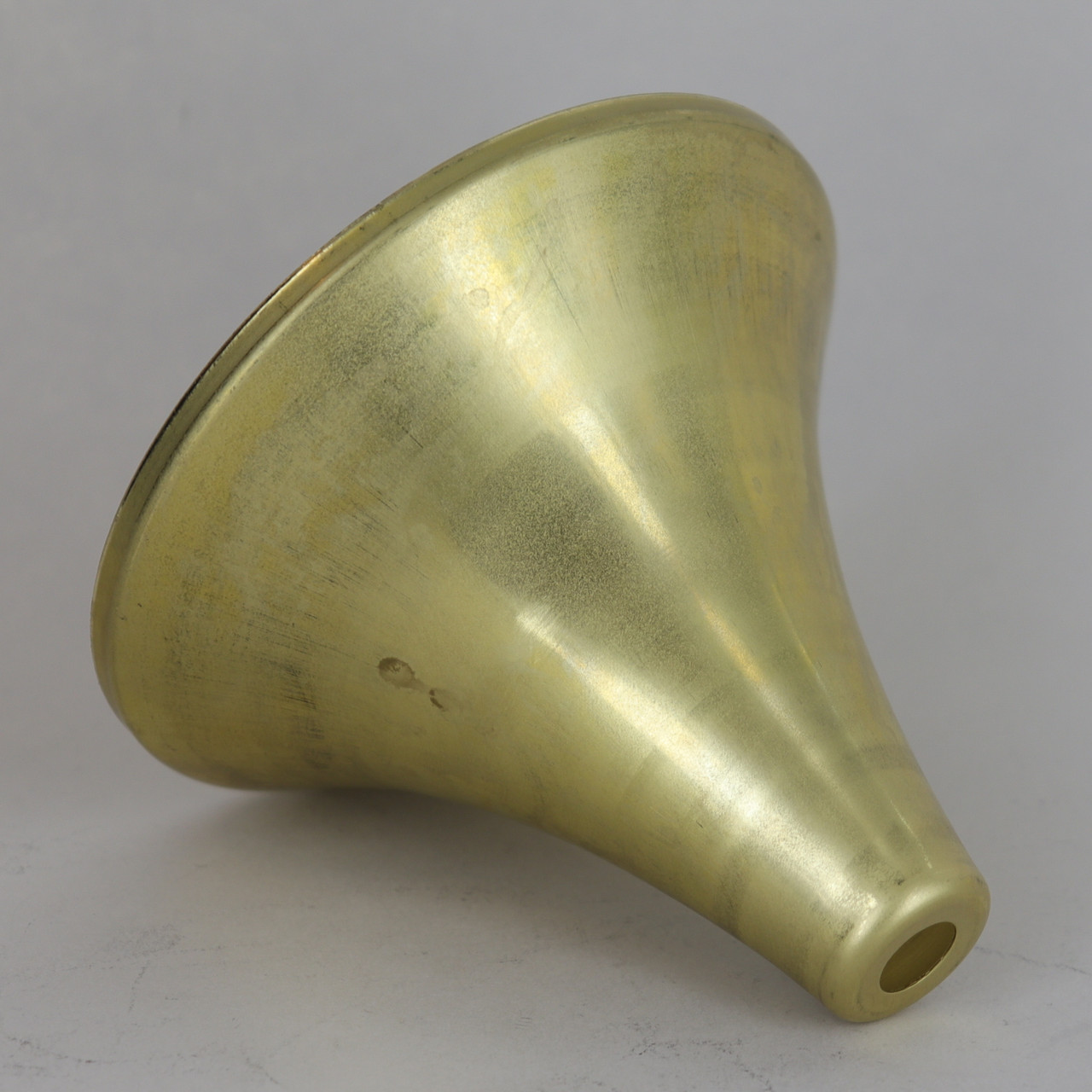 4in Brass Trumpet Cone with 1/8ips Slip Center Hole