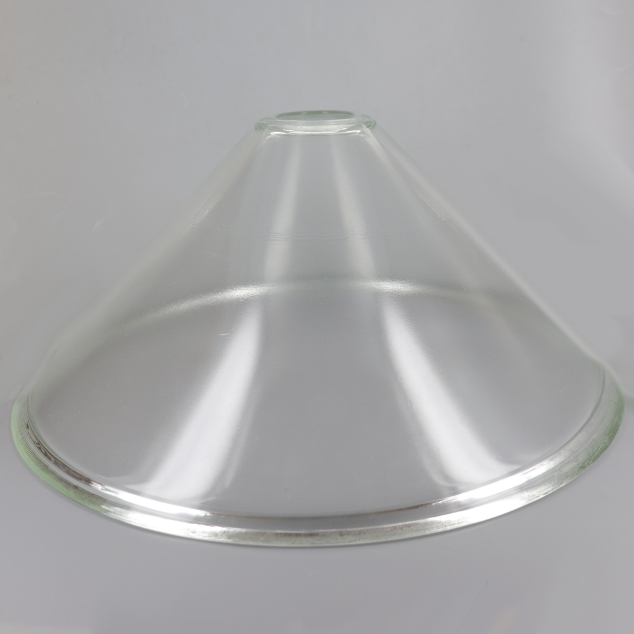 14in Diameter Clear Cone Shade with 1-5/8in Hole