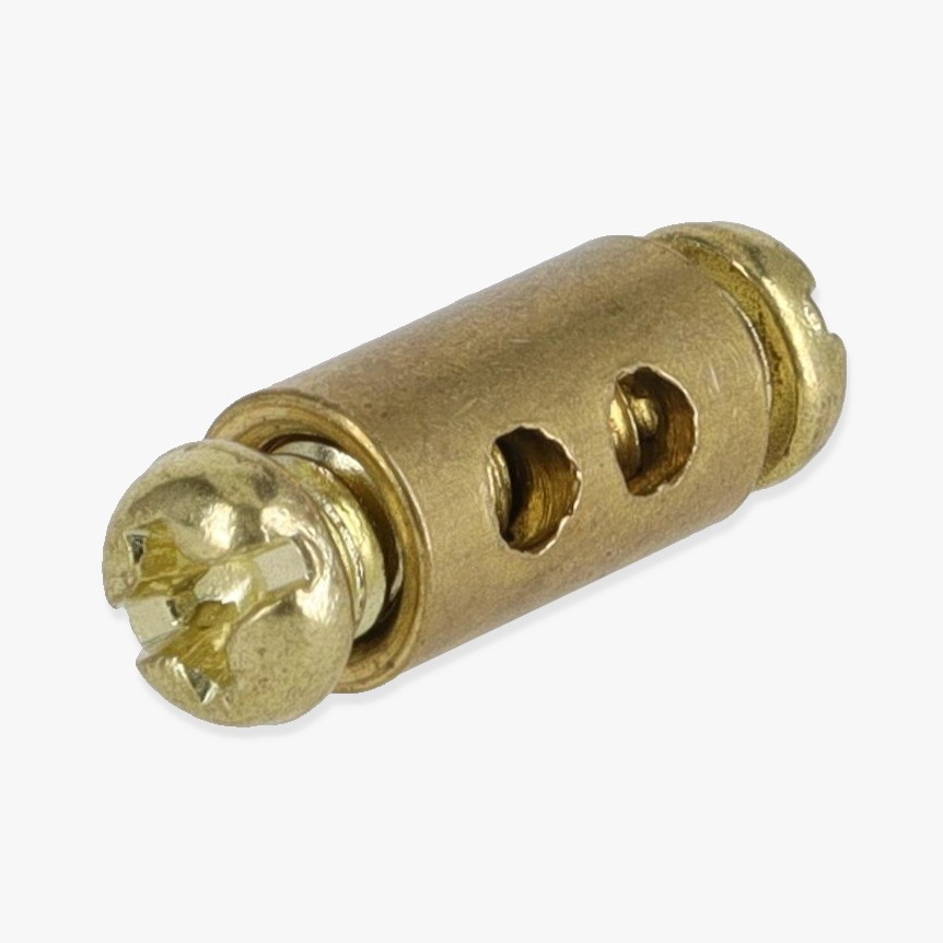 Small Looping Cable Gripper with Locking Screws - Unfinished Brass