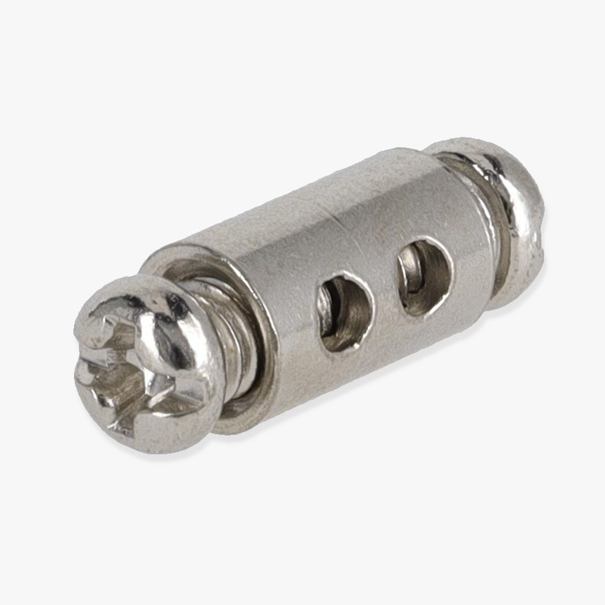 Small Looping Cable Gripper with Locking Screws - Polished Nickel
