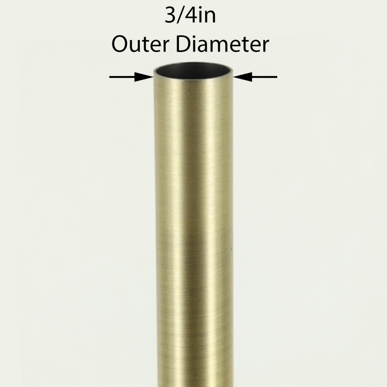 36in Long X 3/4in Diameter Antique Brass Finish Steel Tubing