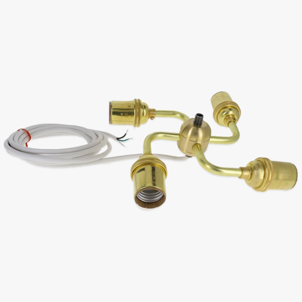トップス Buffer Lightning Wiz White 4 4 Lite Cluster - E26 Sockets - Wired With 10FT SVT White Wire and