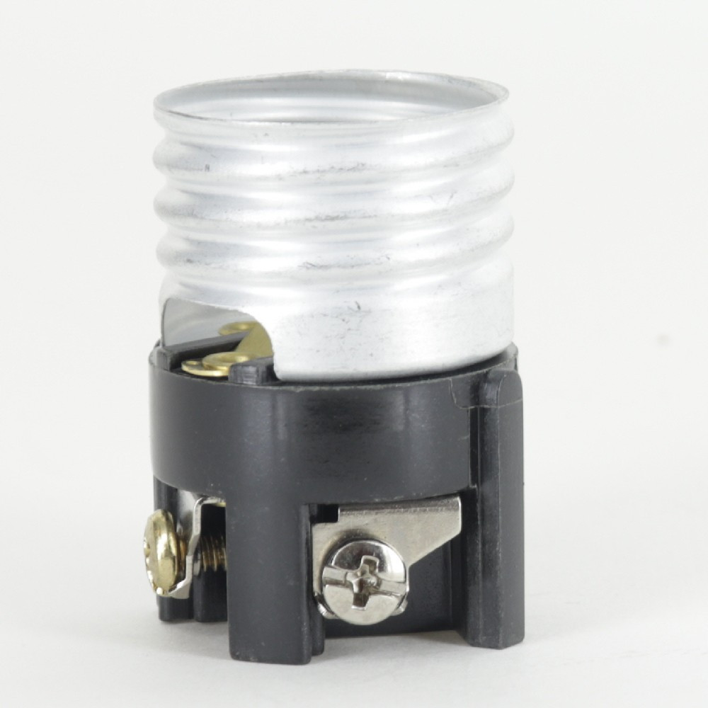 Satco Phenolic Socket With Uno Ring - 1/8 IPS 3-Way Medium Base Turn Knob Socket