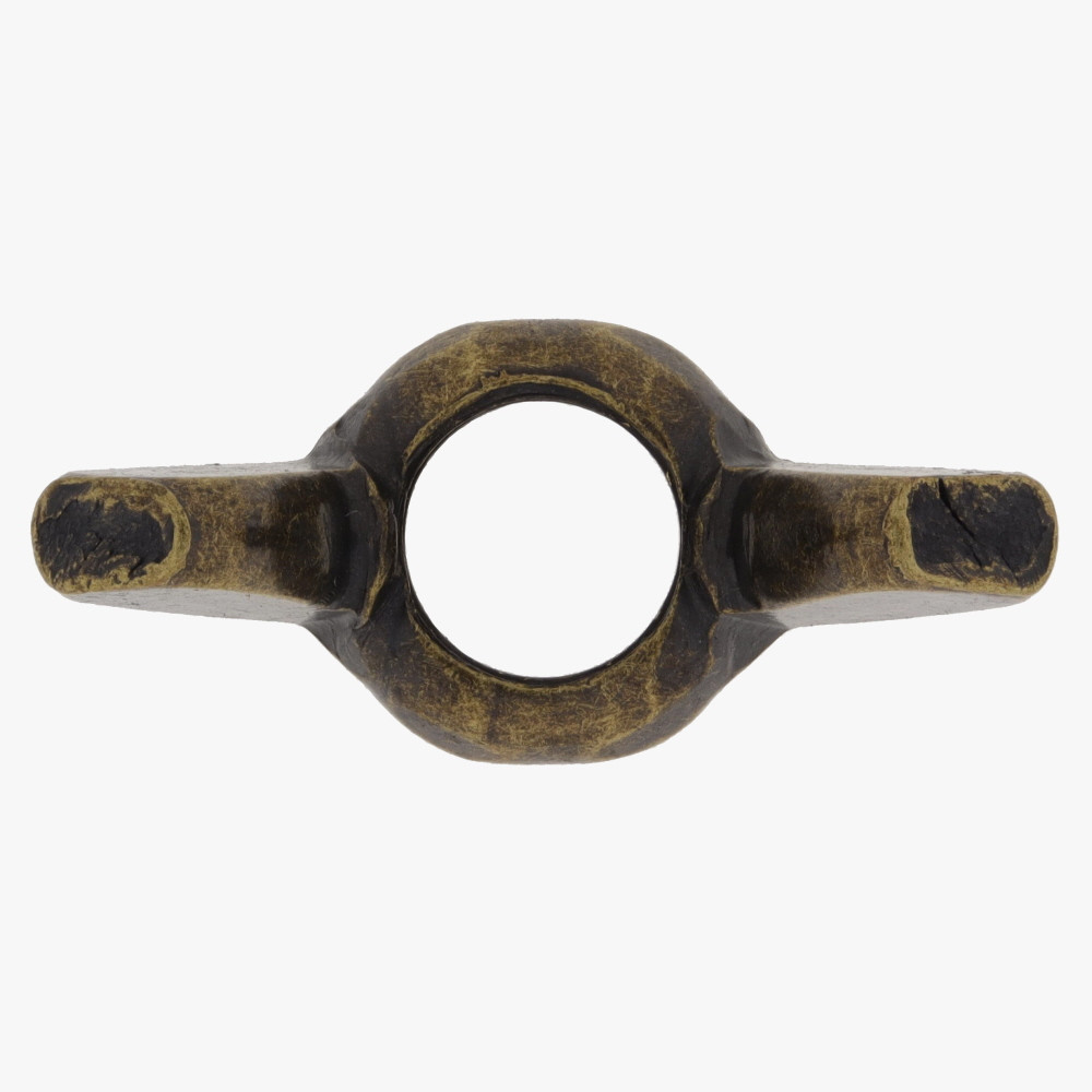 1/8ips - 1-5/16in Long x 5/8in H - Brass Wing Nut - Antique Brass