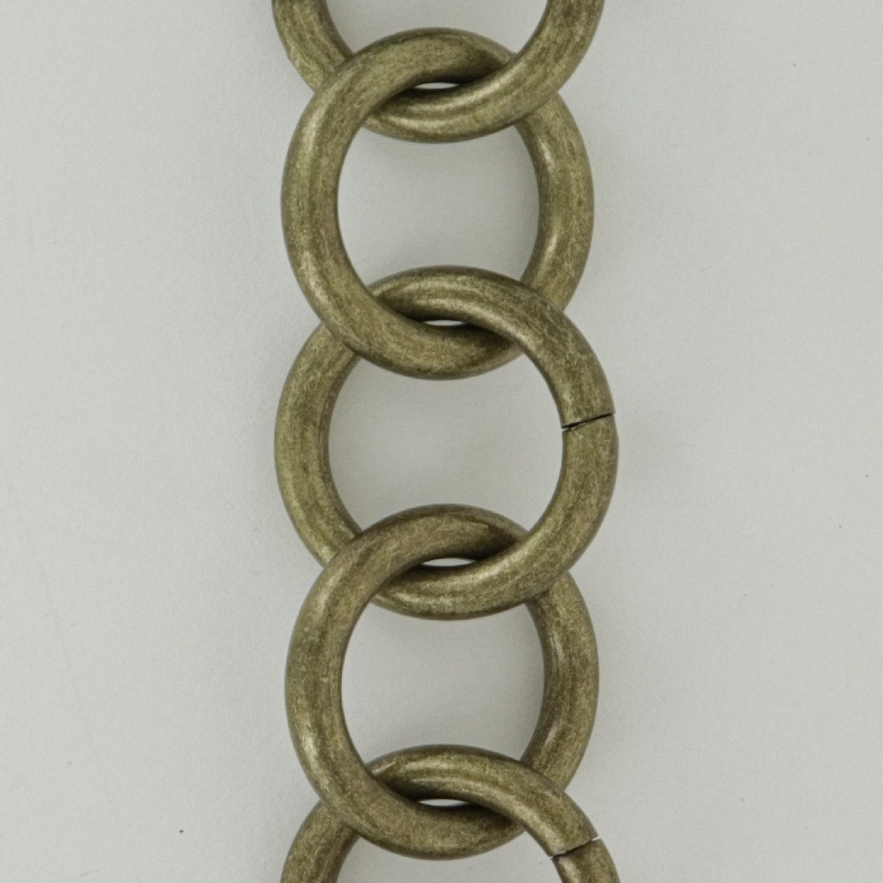 1-1/4in Diameter Round Link Brass Chain - Unfinished Brass