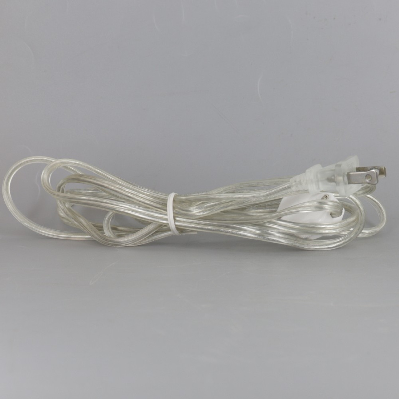 B&p Lamp 12 ft. Length, Clear Silver, 18/2 Lamp Cord Set, SPT-1